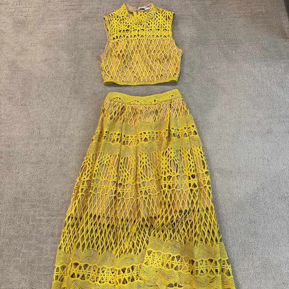 Endless Rose two piece top and skirt XS